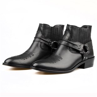 FootCourt Cowboy Boots Black
