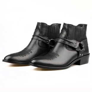 FootCourt Cowboy Boots Black