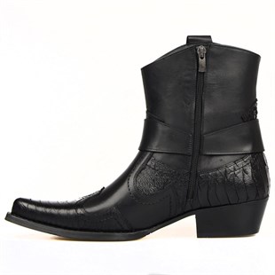 FootCourt Cowboy Boots Black