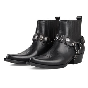 FootCourt Cowboy Boots Black