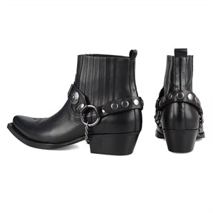 Siyah Erkek Kovboy Botu (New York)