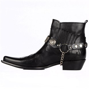 FootCourt Cowboy Boots Black