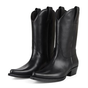 FootCourt Cowboy Boots Black