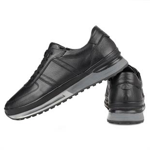 Siyah Erkek Sneaker Deri