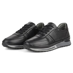 Siyah Erkek Sneaker Deri