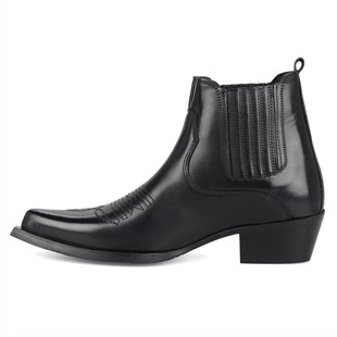 Black Ankle Cowboy Boots Women Tokyo