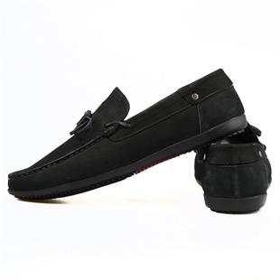 Siyah Nubuk Fiyonklu Loafer Erkek Günlük Ayakkabı