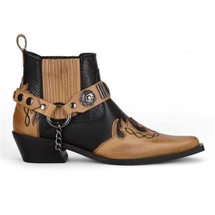 FootCourt Cowboy Boots Tan