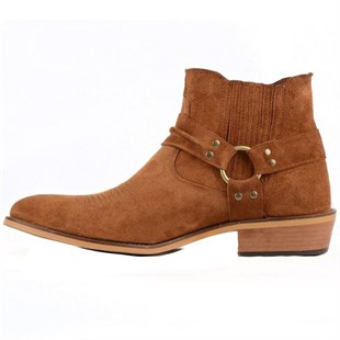 FootCourt Cowboy Boots Suede Tan