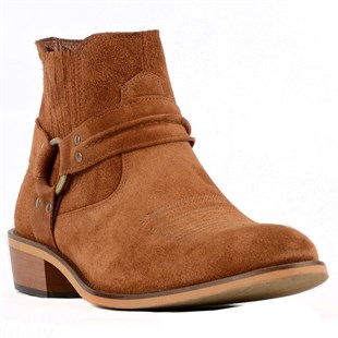 FootCourt Cowboy Boots Suede Tan