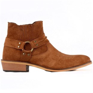 FootCourt Cowboy Boots Suede Tan