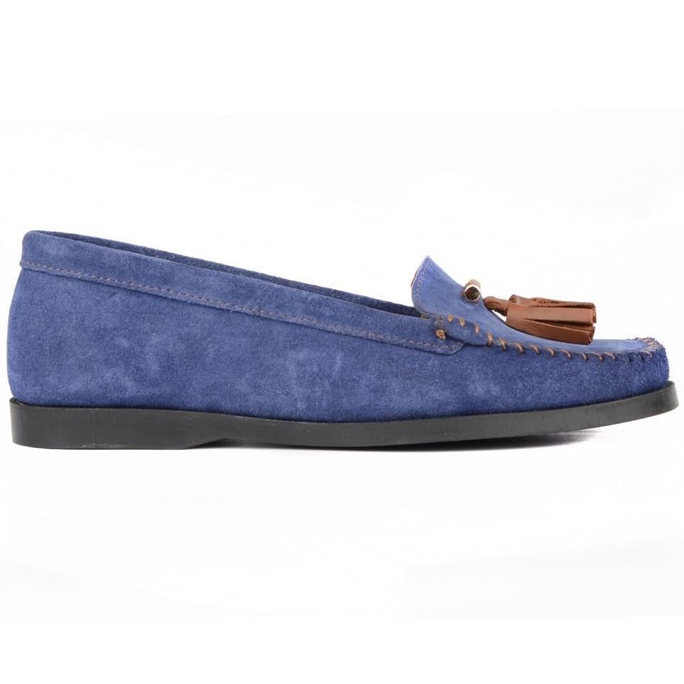 FootCourt Women Shoes Suede Blue