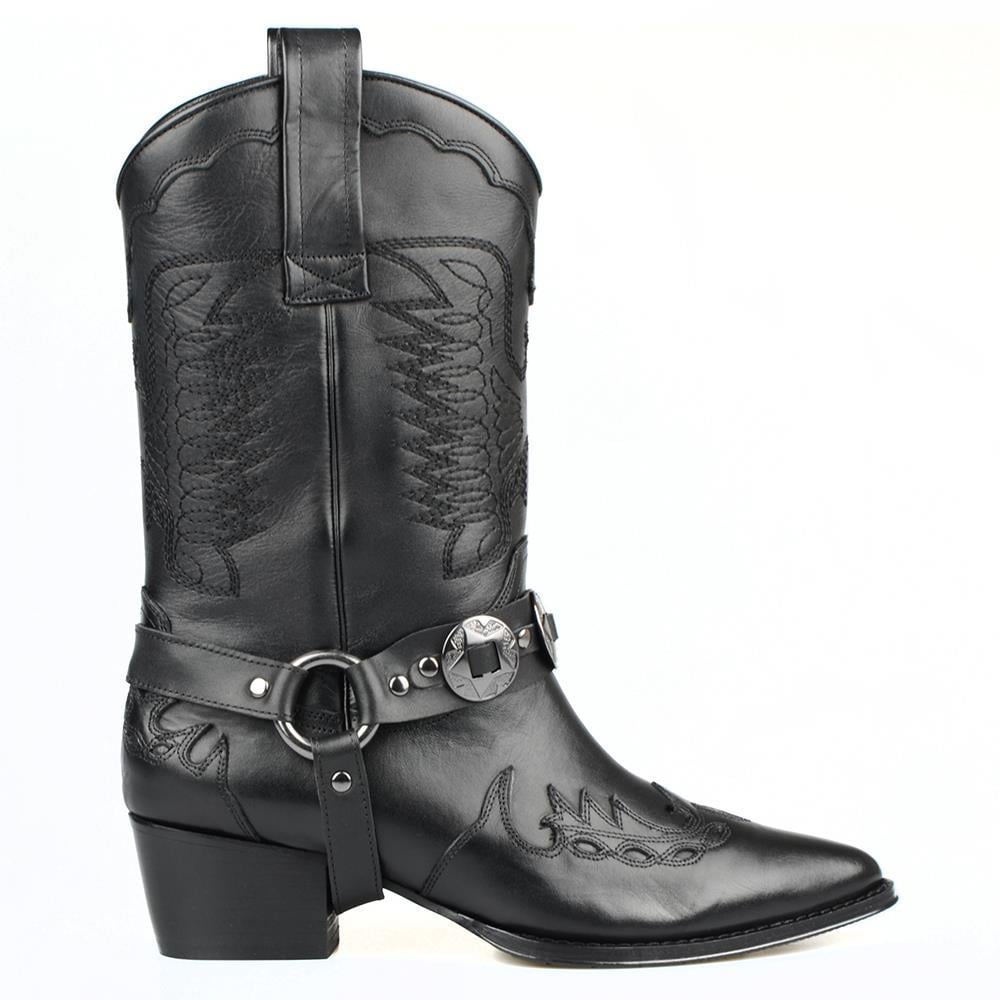 FootCourt Cowboy Boots Black