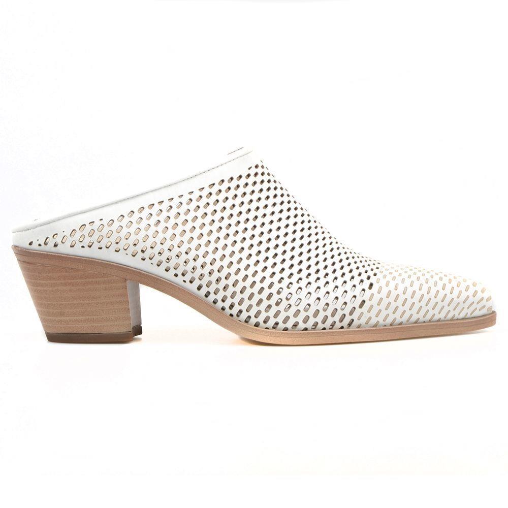 White Leather Women's Outdoor Slippers White