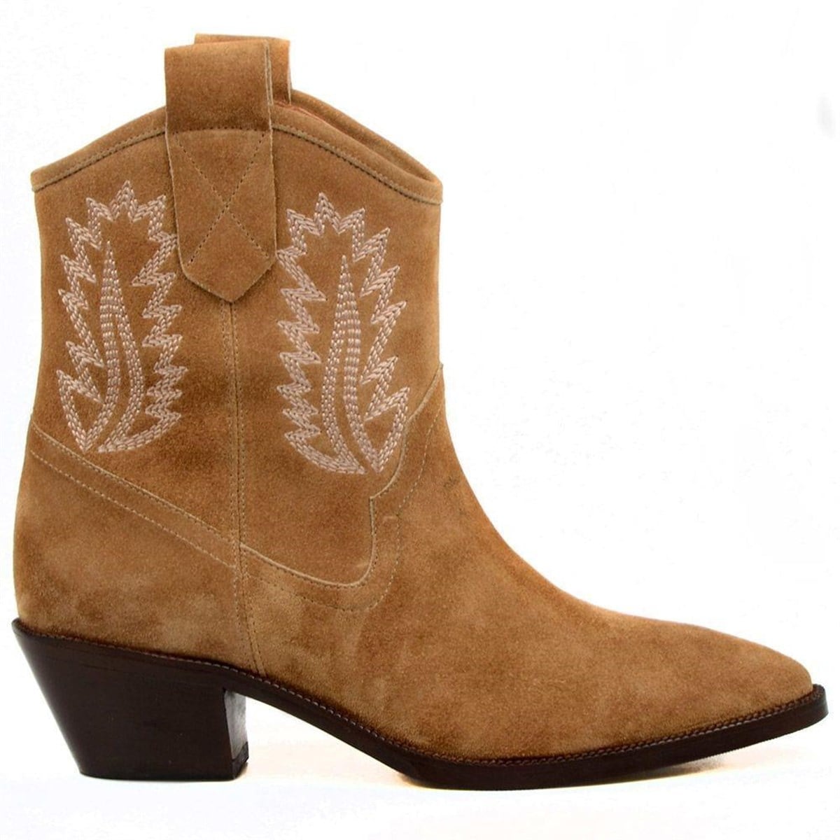 FootCourt Cowboy Boots Suede Tan