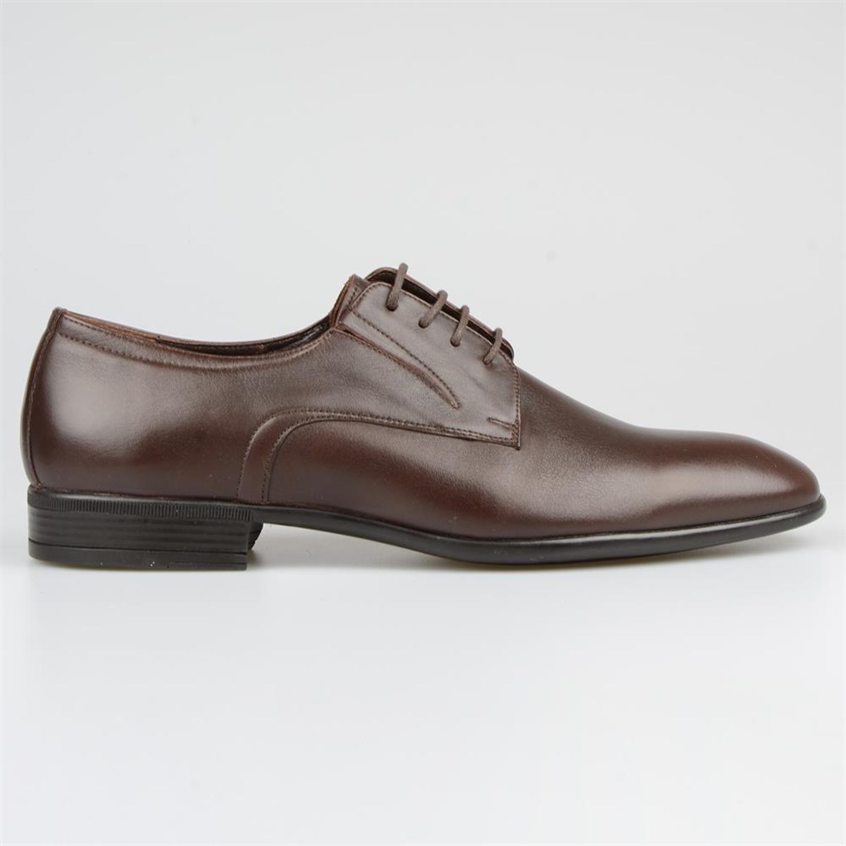 Brown Leather Men's Classic Lace Up Shoes