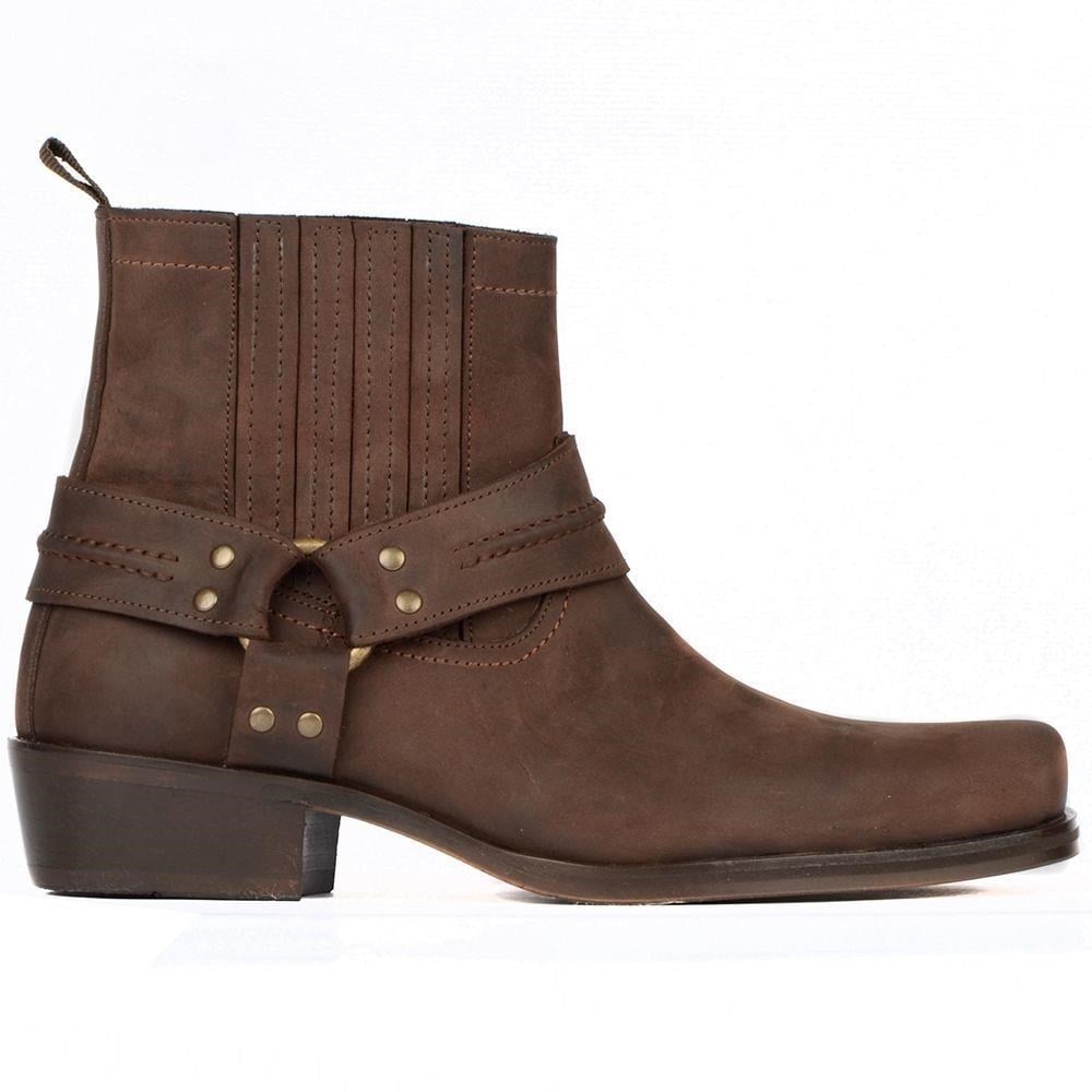 Big Size FootCourt Biker Boots Brown