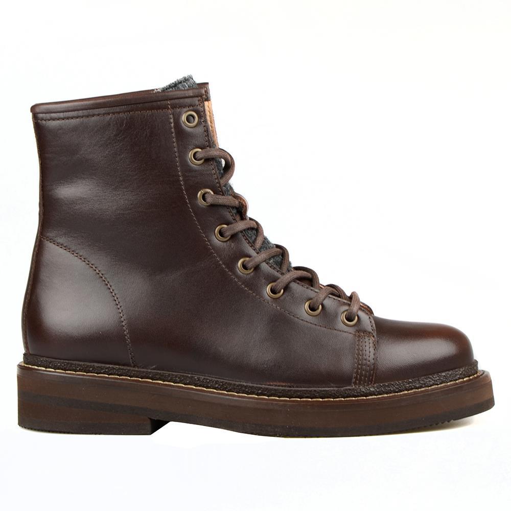 Brown Leather Women's Army Boots