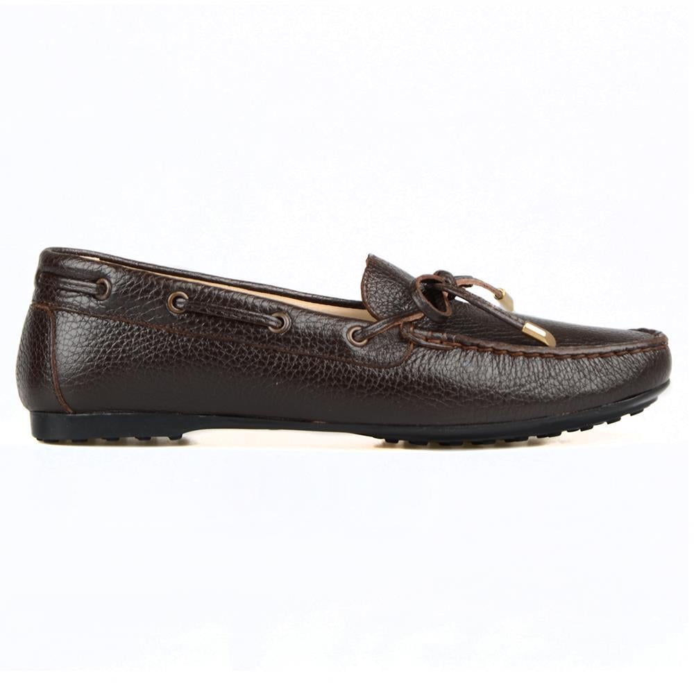 Brown Leather Women's Loafers