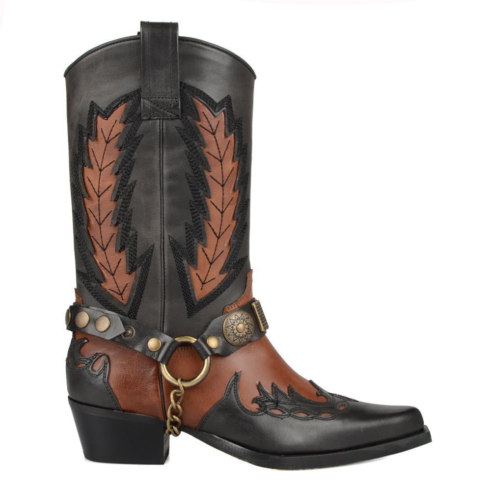 FootCourt Brown Cowboy Boots