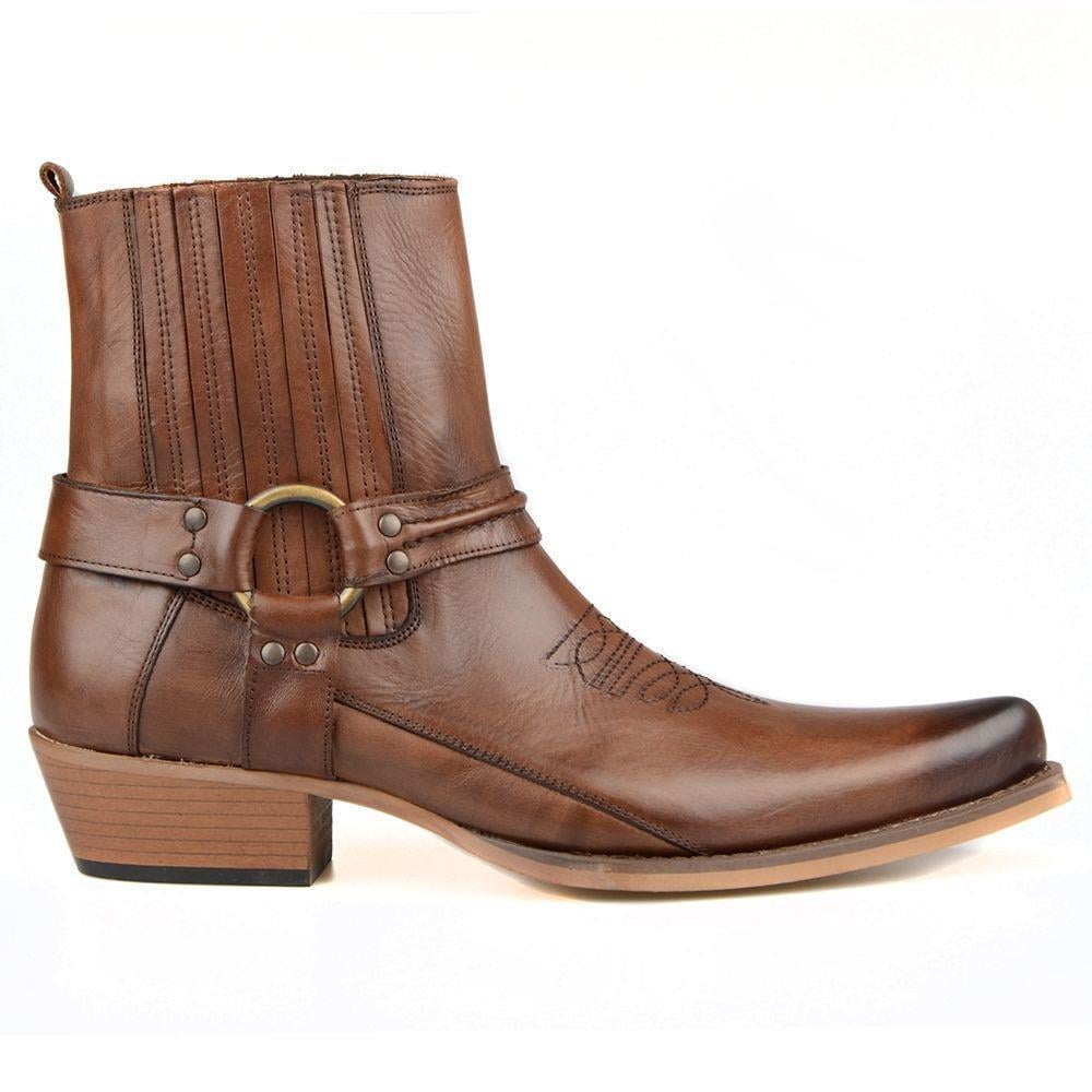 FootCourt Men's Brown Western Boots