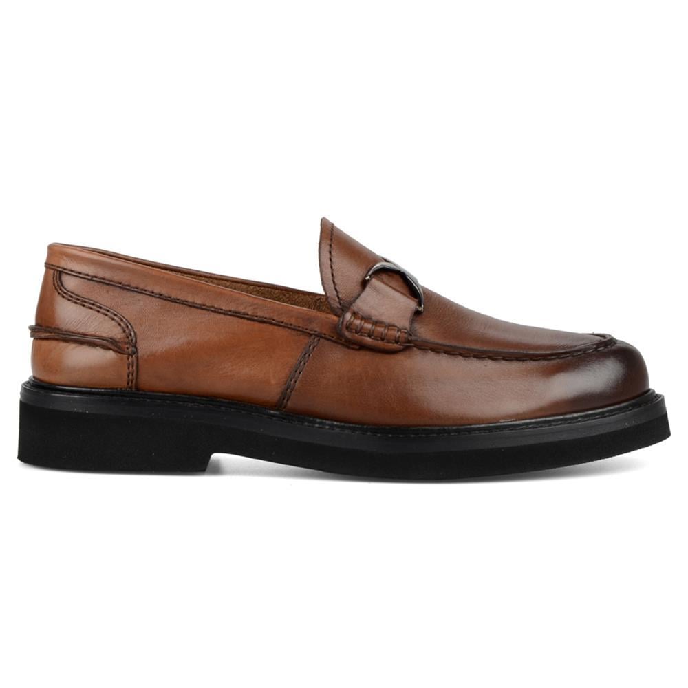 Brown Men Loafer Leather Shoes
