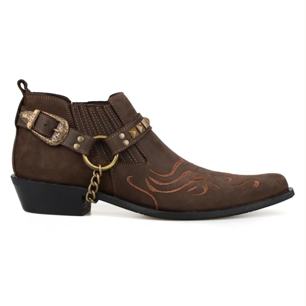 FootCourt Brown Cowboy Shoes