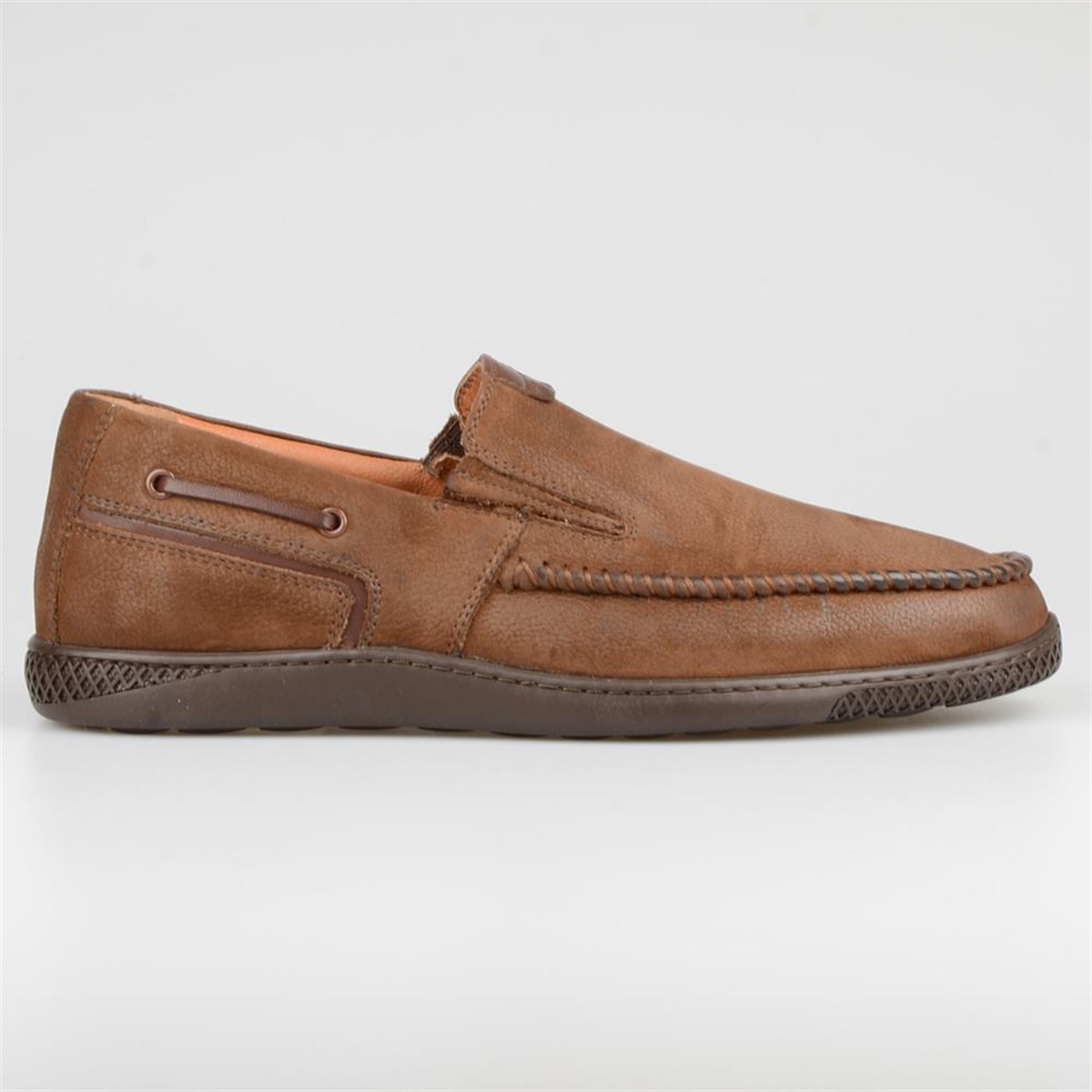 Brown Men's Leather Moccasins 
