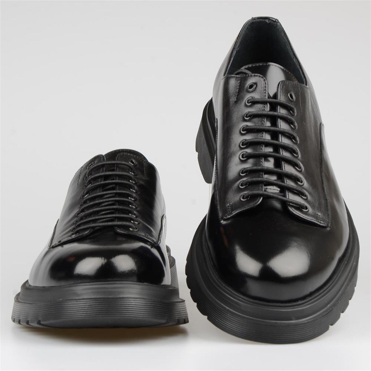 Siyah Açma Deri Hafif Taban Erkek Ayakkabı - FootCourt