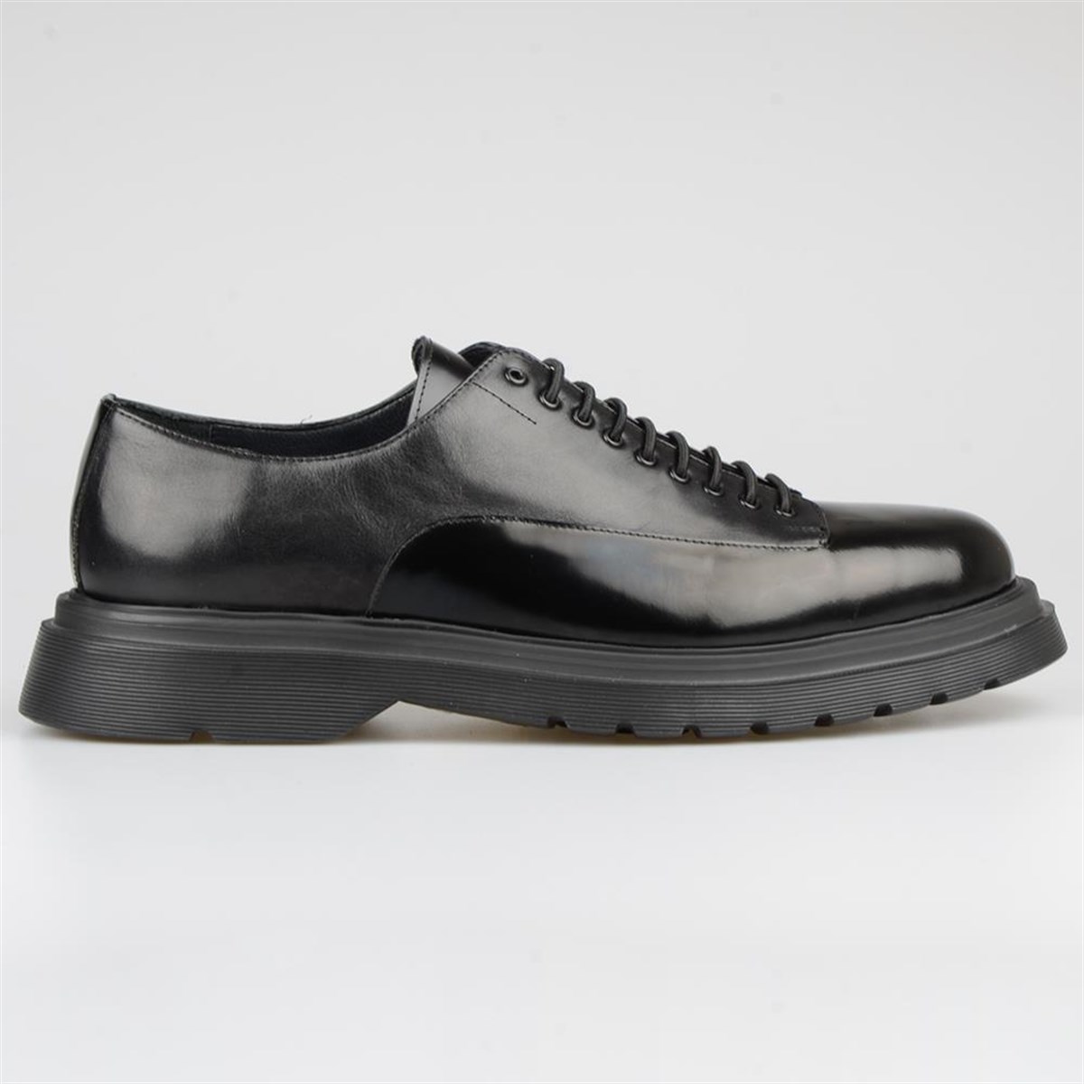 Black Leather Men's Shoes Light Soles