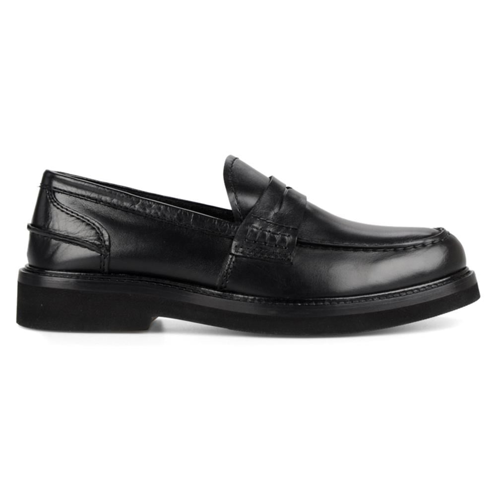 Black Men Loafer Leather Shoes