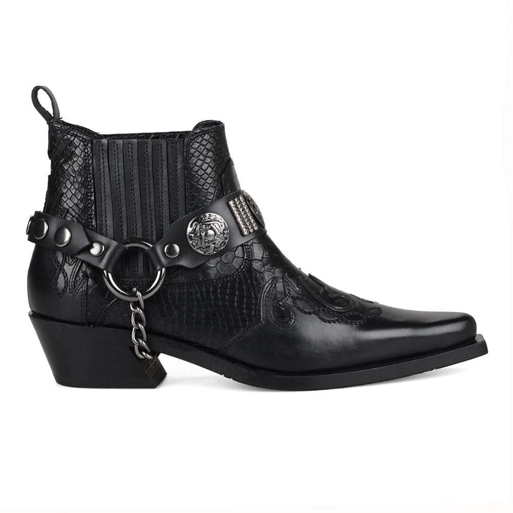 FootCourt Cowboy Boots Black