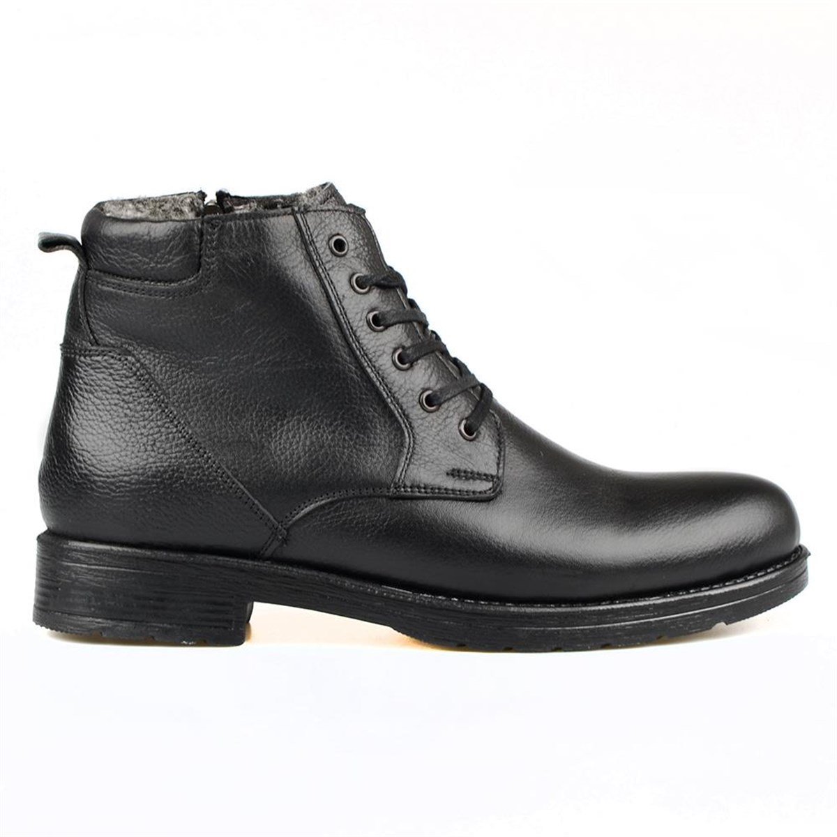Black Leather Men's Boots