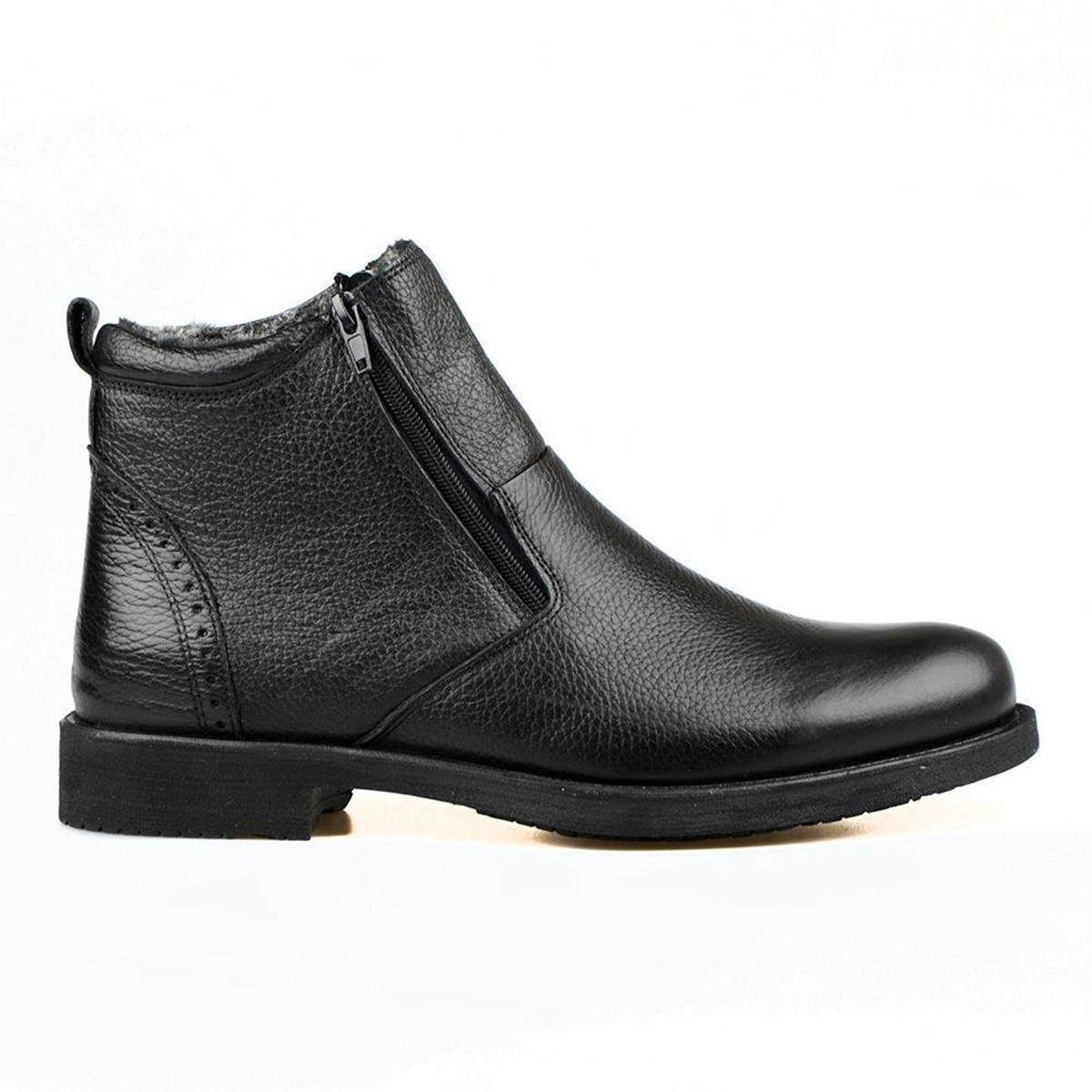 Black Leather Men's Boots