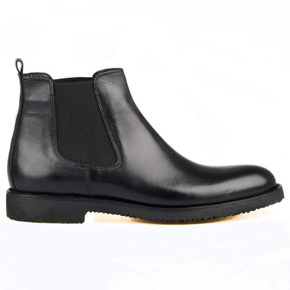 Black Leather Men's Chelsea Boots