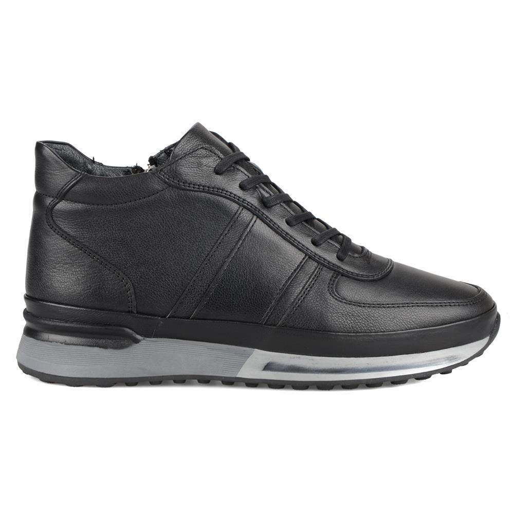 Black Leather Men's Boots