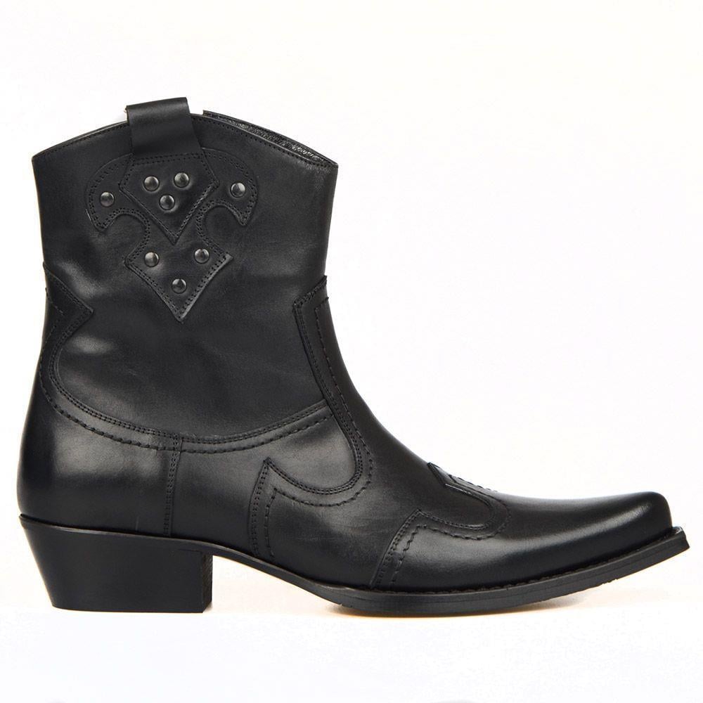 FootCourt Cowboy Boots Black