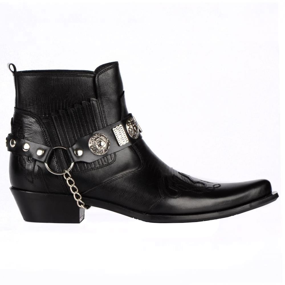 FootCourt Cowboy Boots Black