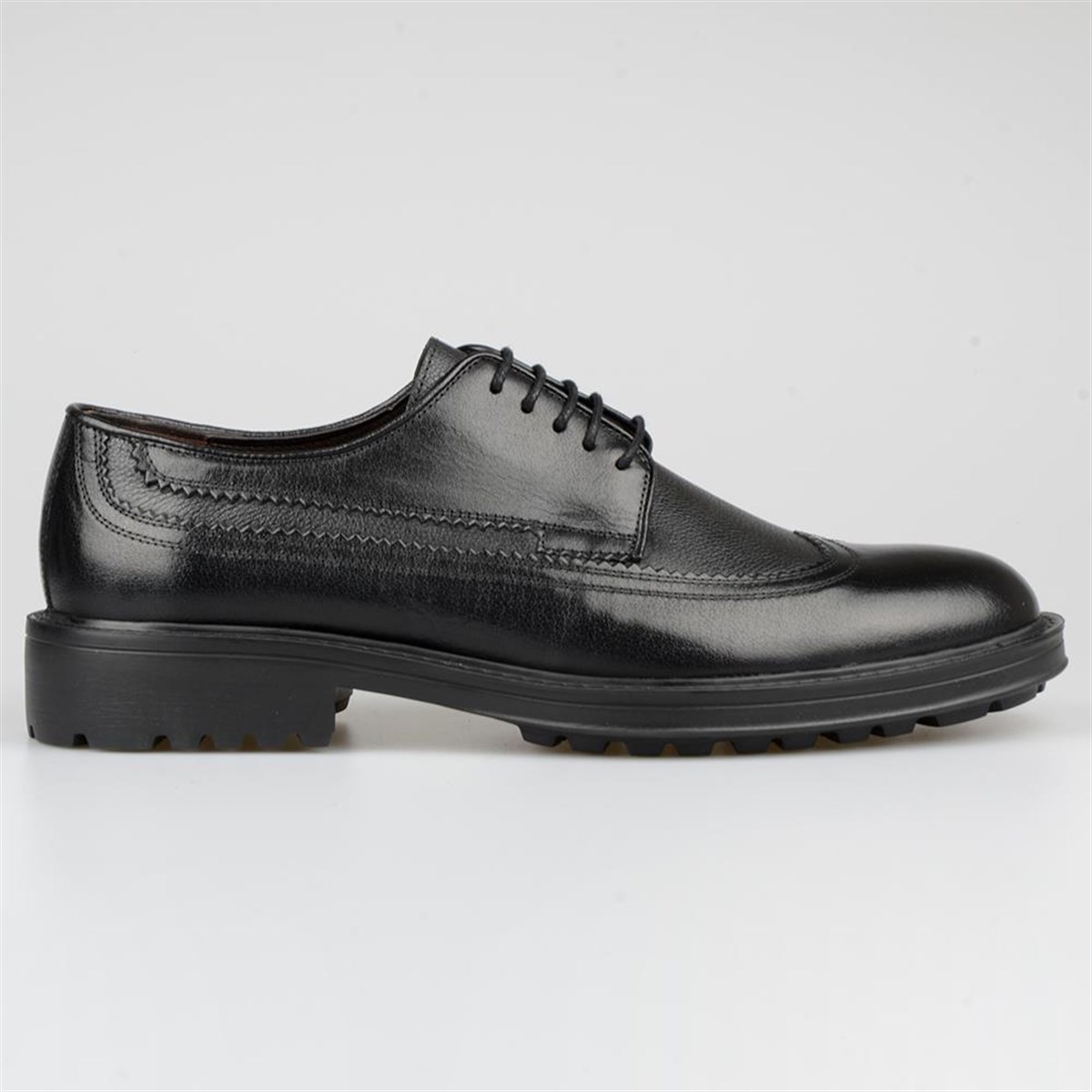 Black Leather Men's Light Sole Oxford Shoes