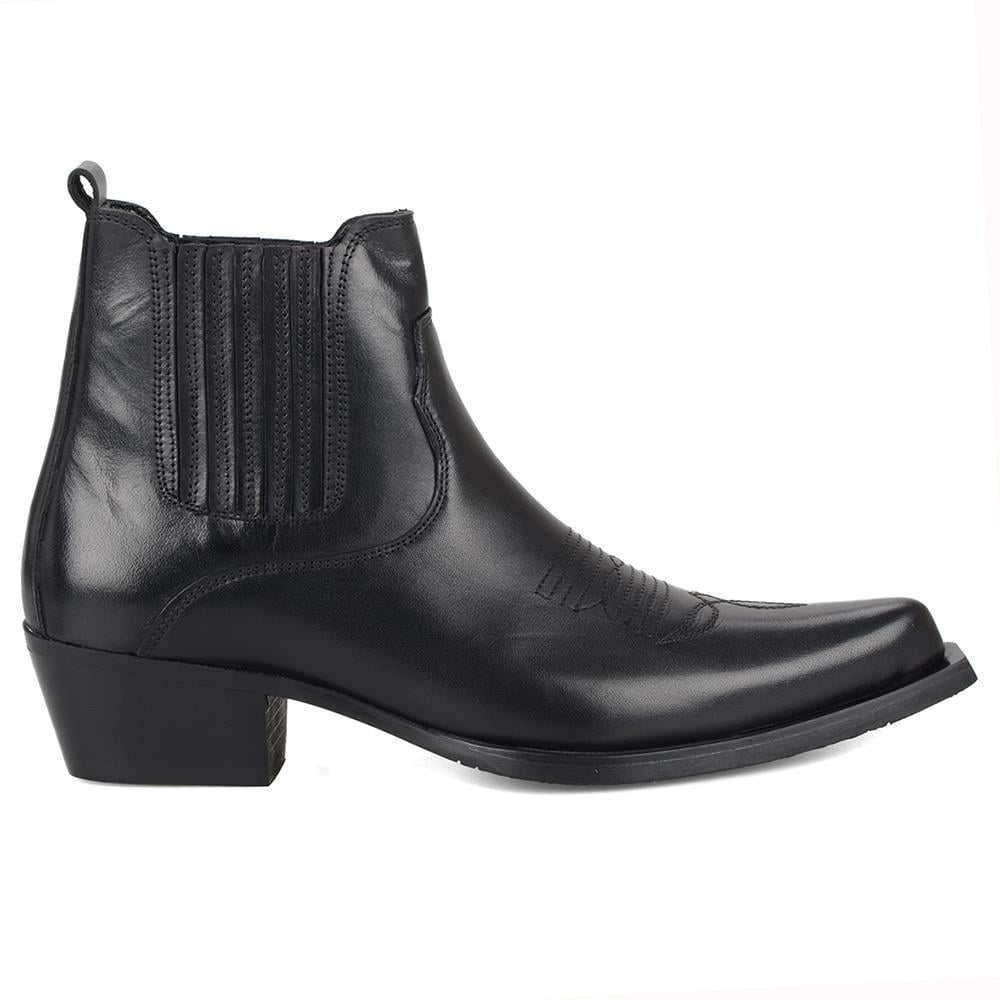 Black Ankle Cowboy Boots Women Tokyo