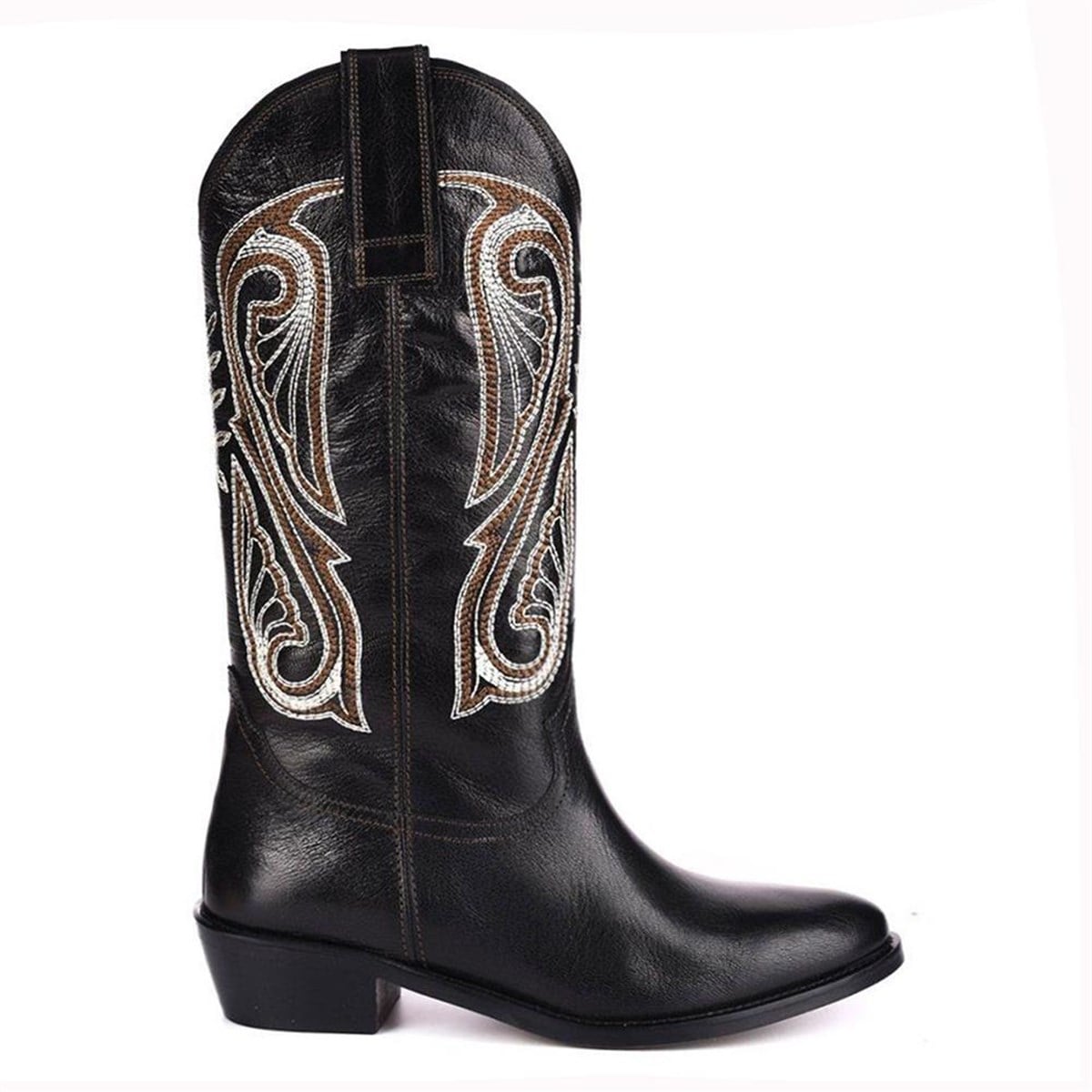 FootCourt Cowboy Boots Black