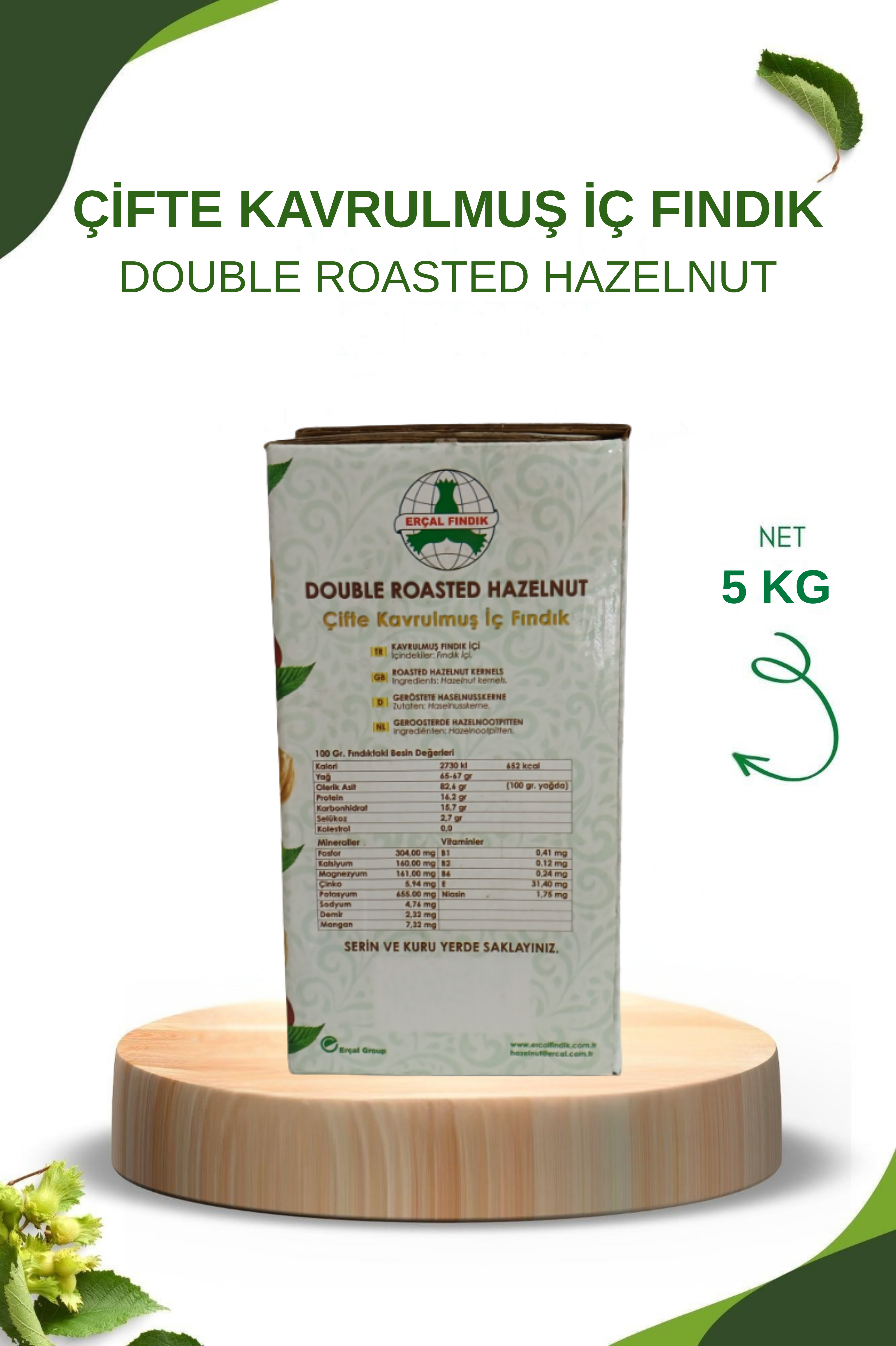 Crownut Çifte Kavrulmuş İç Fındık 5 Kg
