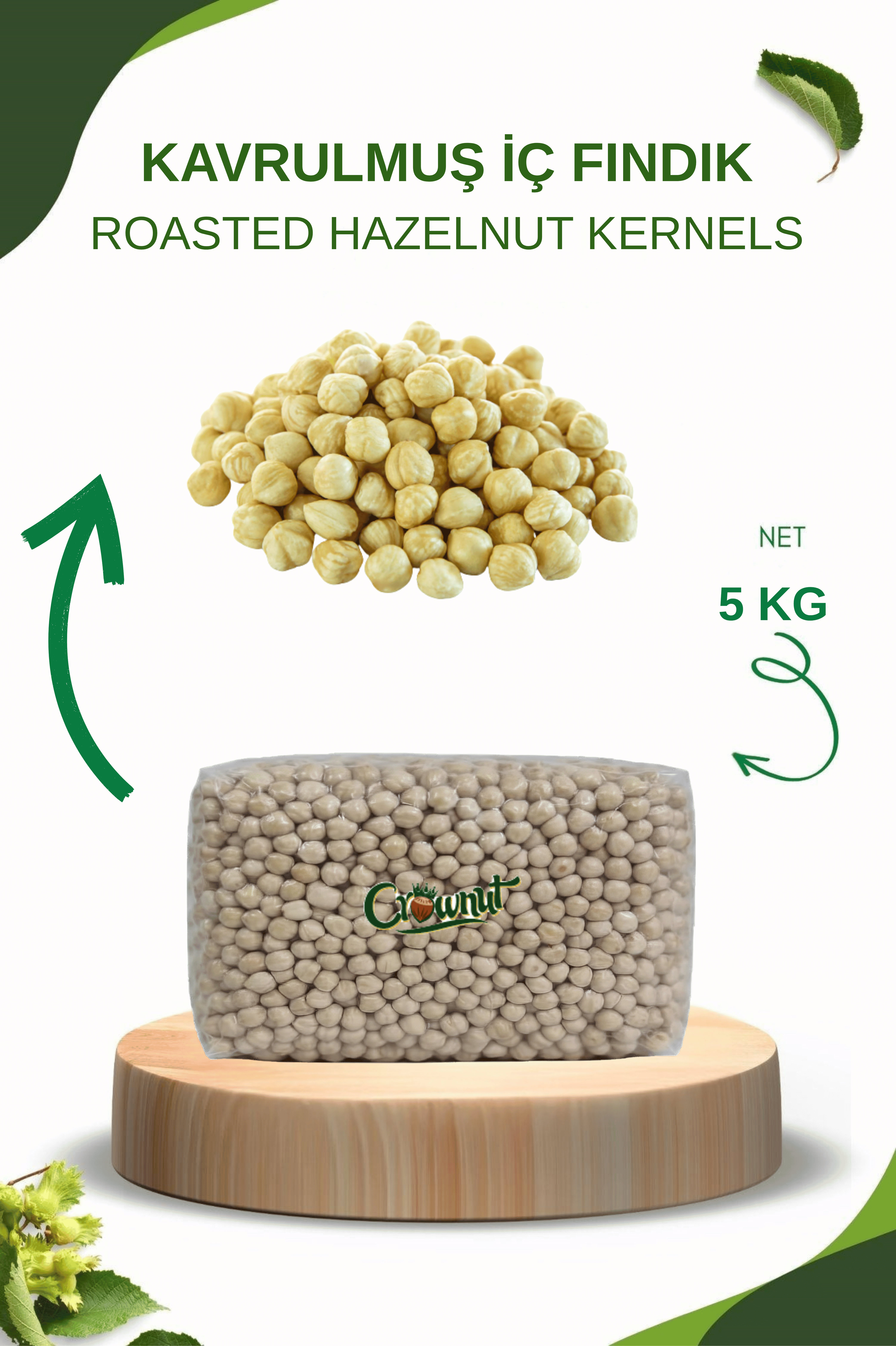 Crownut Kavrulmuş İç Fındık 5 Kg