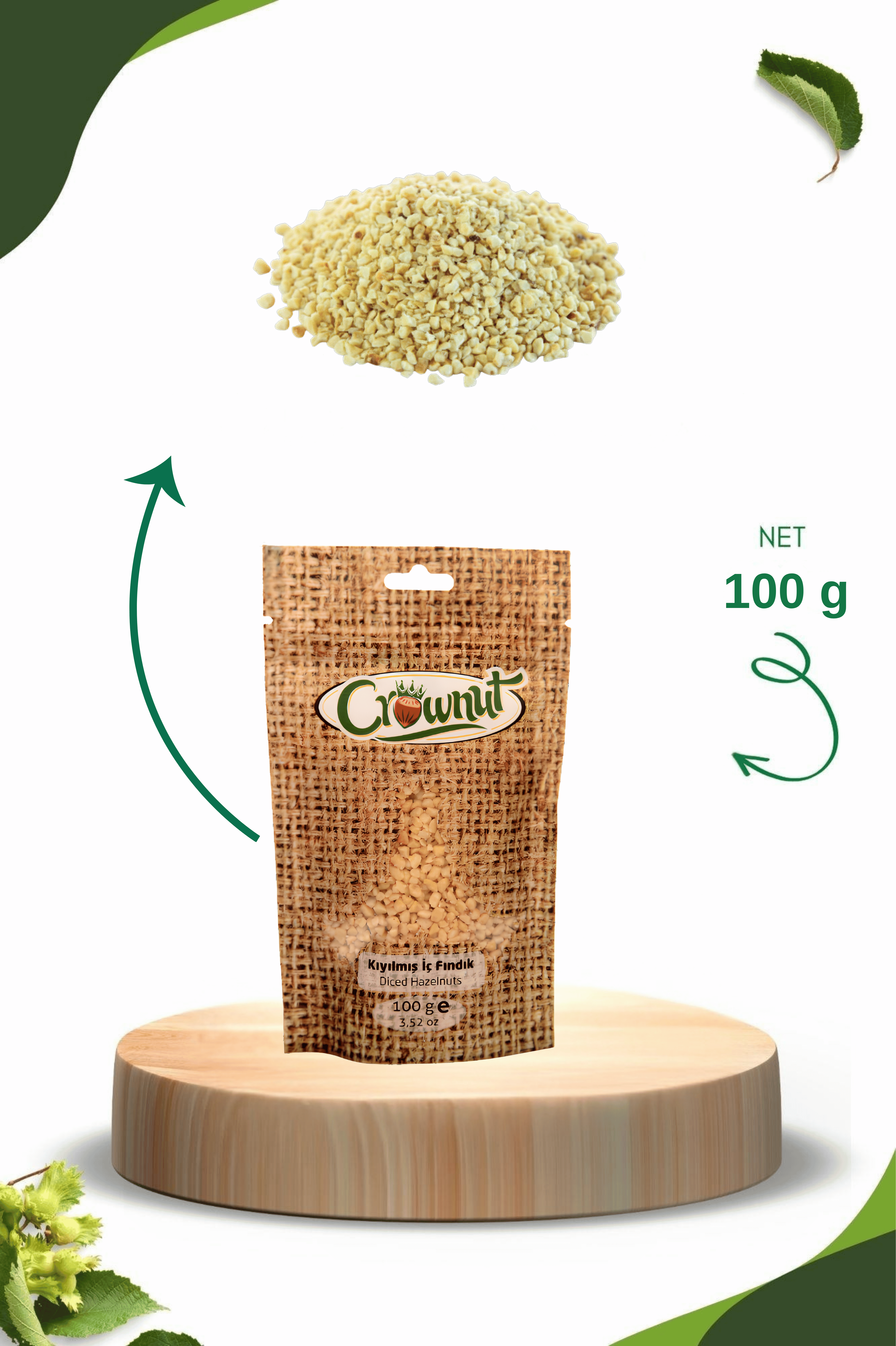 Crownut Kıyılmış İç Fındık 100 Gram