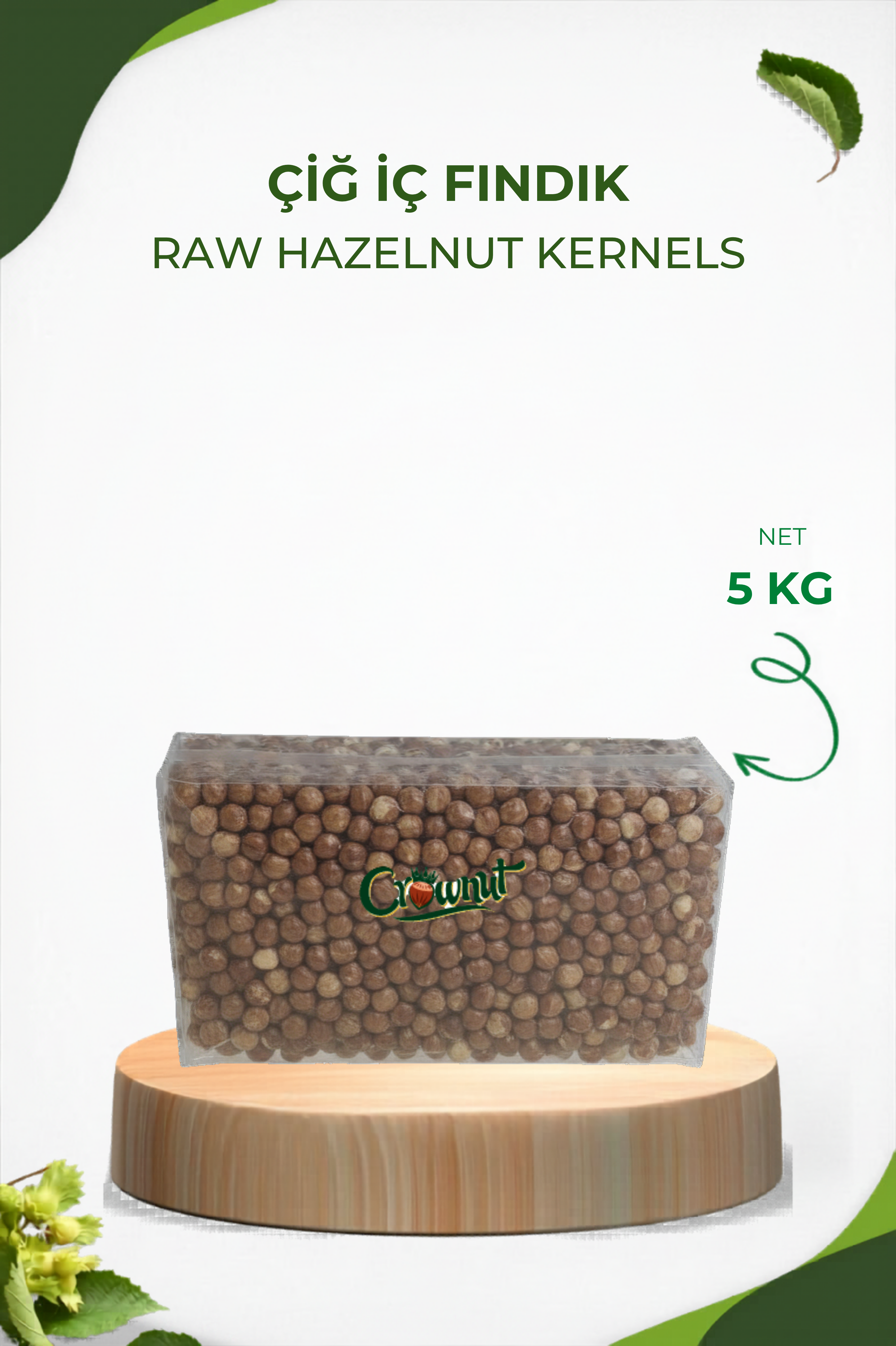 Crownut Natural İç Fındık 5 Kg