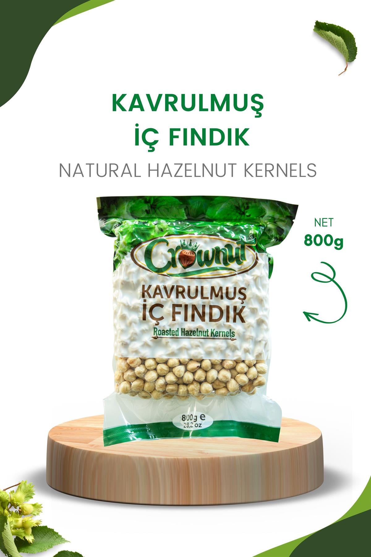 Crownut Kavrulmuş İç Fındık 800 Gram