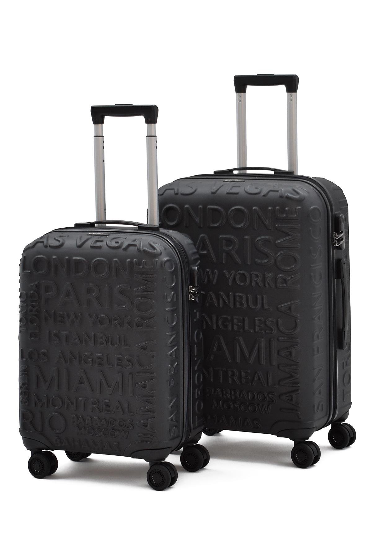 ÇÇS 5167 Ekstra Dayanıklı Kabin Ve Orta 2li Valiz Seti