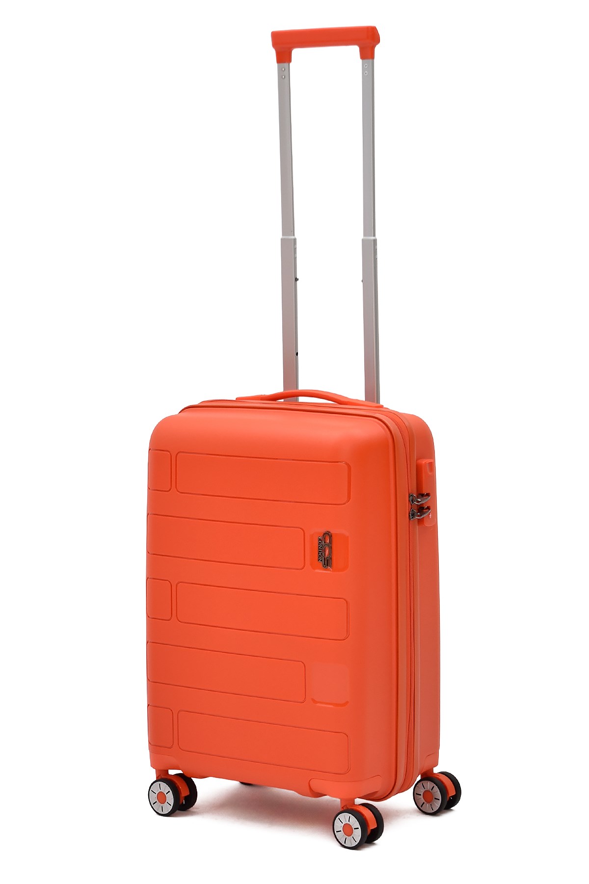 ÇÇS Polipropilen Kırılmaz Kabin Boy Valiz Turuncu – Sessiz Tekerlekli, Darbe Dayanıklı Seyahat Bavulu 5236