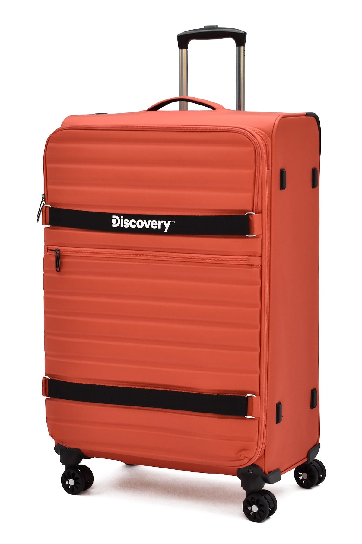 Discovery Büyük Boy Kumaş Valiz Körüklü Ultra Hafif Sessiz 8 Tekerlek Geniş Hacim Turuncu DSC-720