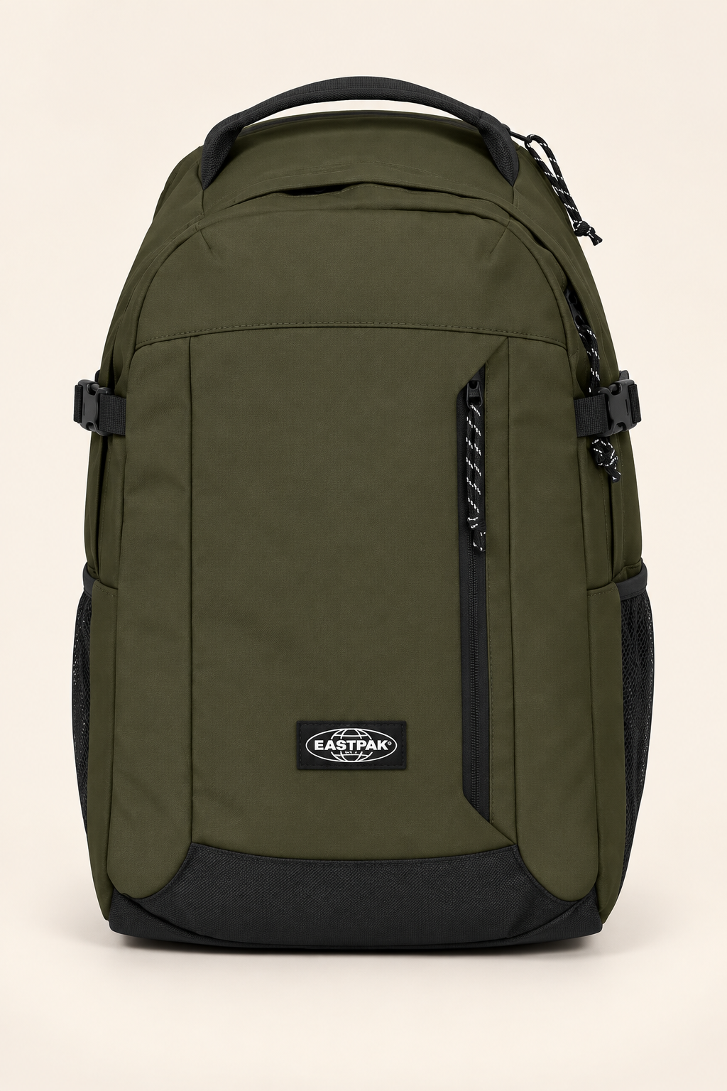 Eastpak Haki Laptop Bölmeli Sırt Çantası Çok Gözlü Geniş Hacimli Suluk Cepli Unisex Okul Çantası
